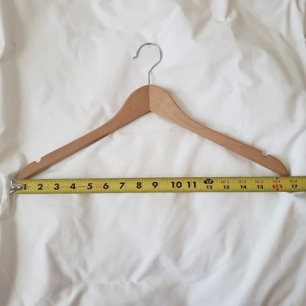 SET OF 8 ANGLED WOODEN HANGERS